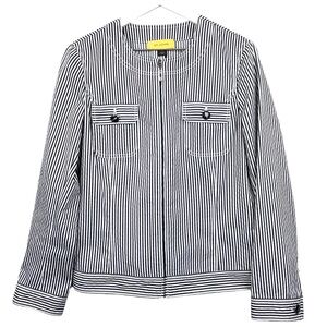 St. John Pinstripe Zip Up Jacket‎